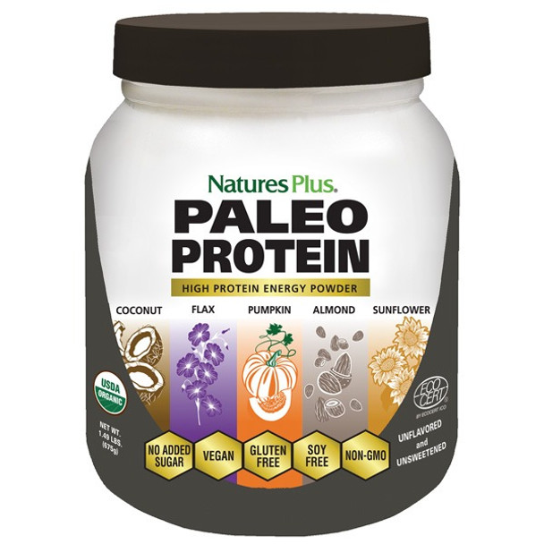Natures Plus Organic Paleo High Protein Energy Powder - 1.49 lbs