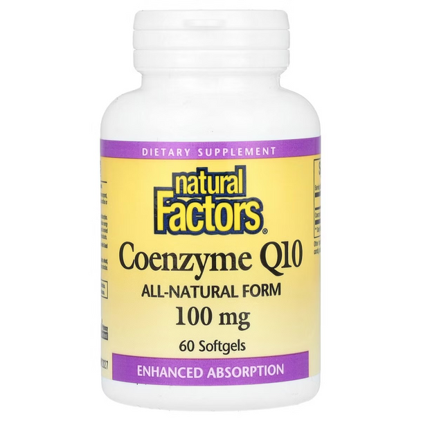 Natural Factors CoEnzyme Q10 Enhanced Absorption Formula 100 mg. - 60 Softgels