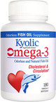 Kyolic, Omega-3, Odorless and Natural Fish Oil, 180 Omega-3 Softgels