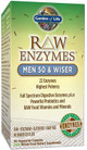 RAW Enzymes Men 50 & Wiser - 90 Vegetarian Capsules by Garden of Life