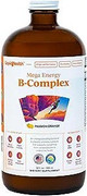 LIQUIDHEALTH 32 Oz Vitamin B Complex Liquid Multivitamin for Women & Men, Super B Complex, Mega B Vitamins Energy Supplement with B1, B2, B3, B5, B6, Methyl B12 Liquid, Folate & Biotin