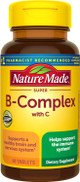 Nature Made Super B Complex with Vitamin C and Folic Acid, Dietary Supplement for Cellular Energy Support, 60 Tablets, 60 Day Supply