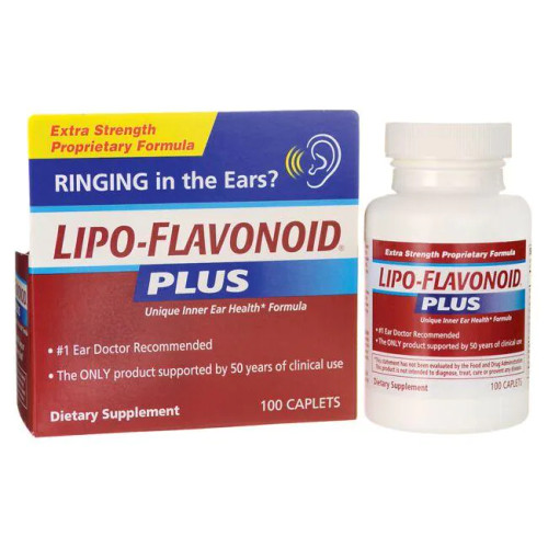 LipoFlavonoid Plus Extra Strength Unique Ear Health Formula 100 Caplets