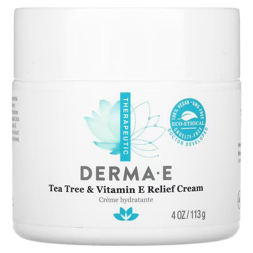 DERMA E, Tea Tree & Vitamin E Relief Cream, 4 oz (113 g)