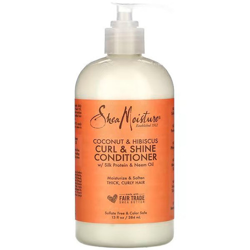 Shea Moisture Curl & Shine Conditioner, Coconut & Hibiscus, 13 fl oz (384 ml)