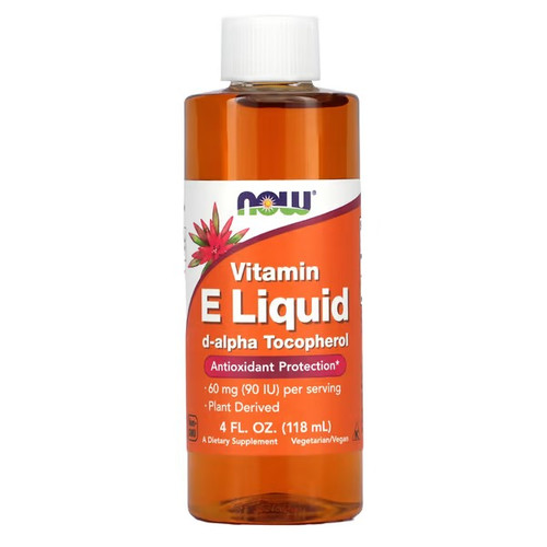 NOW Foods, Vitamin E Liquid, DAlpha Tocopherol, 4 fl oz (118 ml)