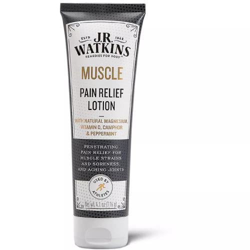J.R. Watkins MUSCLE Pain Relief Lotion, Camphor and Natural Magnesium Relief for Sore Muscles