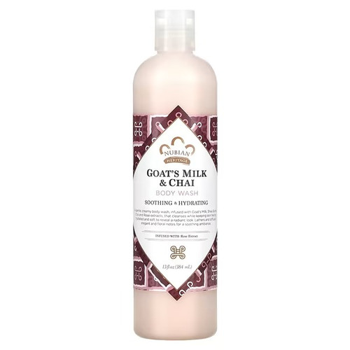 Nubian Heritage, Body Wash, Goat's Milk & Chai, 13 fl oz (384 ml)