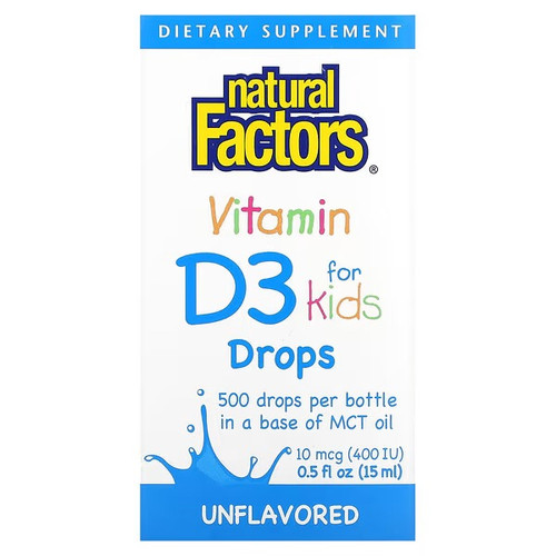 Vitamin D3 Drops For Kids, 400IU - 10 ml.