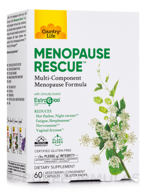 Menopause Rescue 60 Vcaps, Country Life
