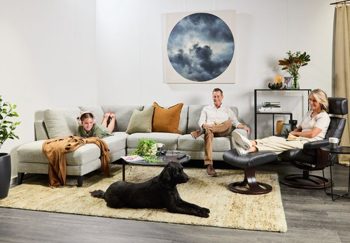 How to create a stylish living room using inspiration from a rug or art