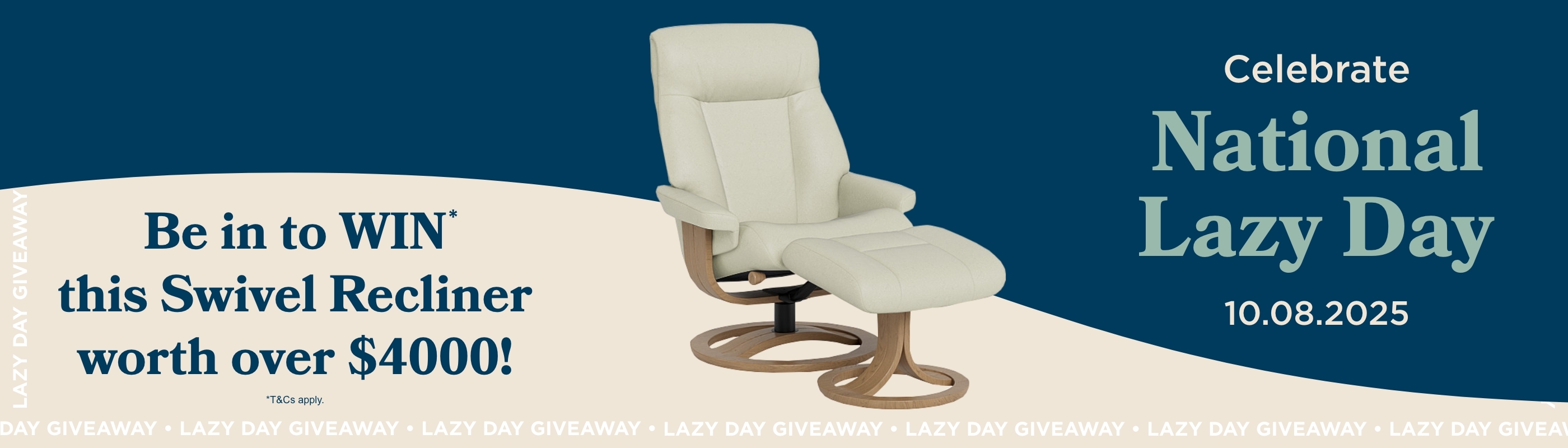 Win a La-Z-Boy Atlanta Large Recliner and footstool - Lazy Days Giveaway