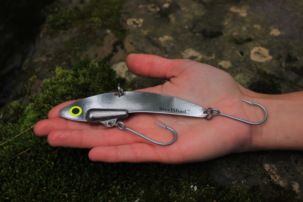 Silver 2 oz. Steel Blade Bait SteelShad Fishing Co.