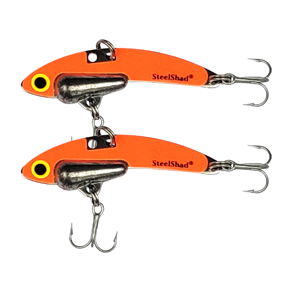 Glow Orange, 1/4 oz. Blade Bait 2pk