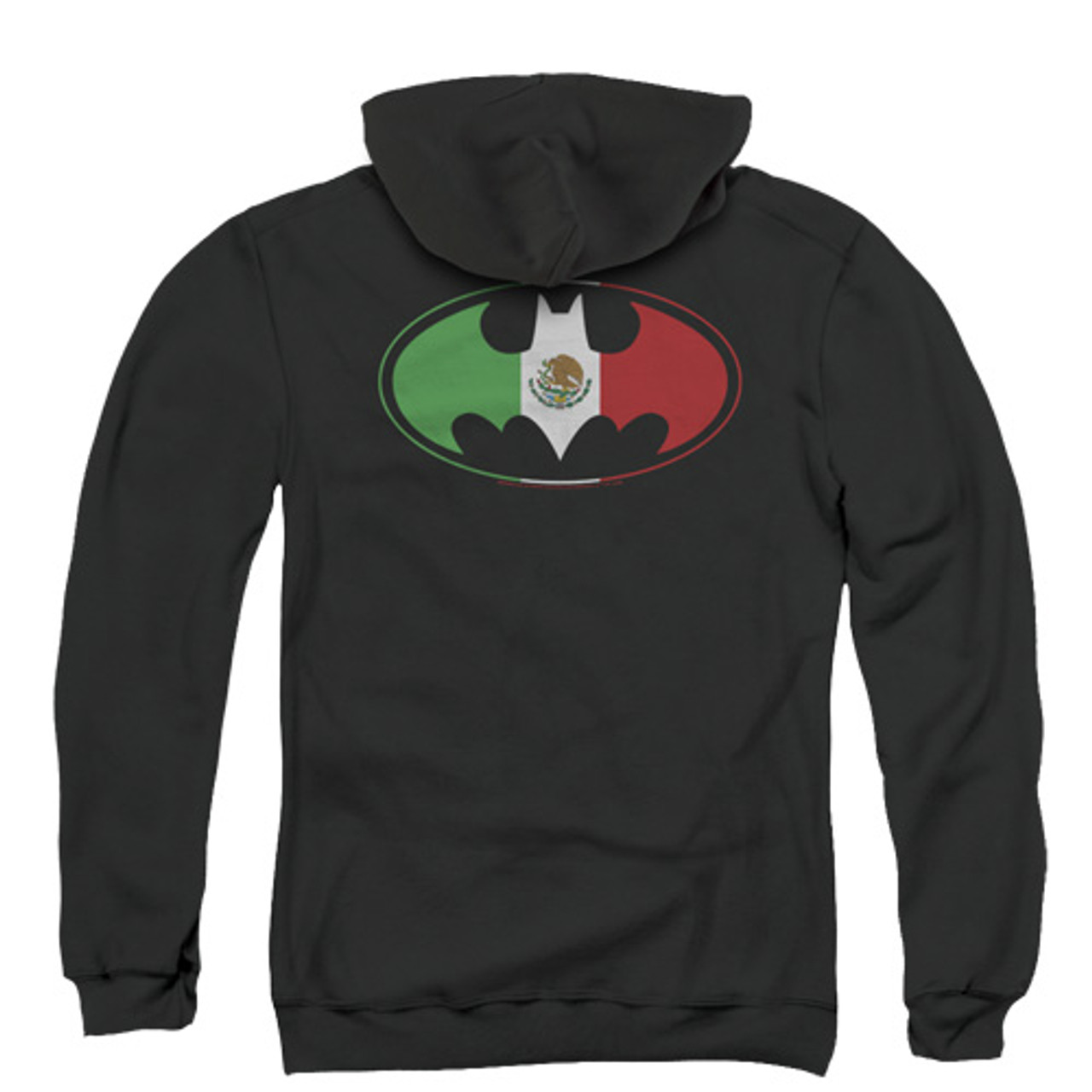 Batman Mexican Flag Logo Men's Unisex Pull-Over Hoodie, Available Sm to 3x  