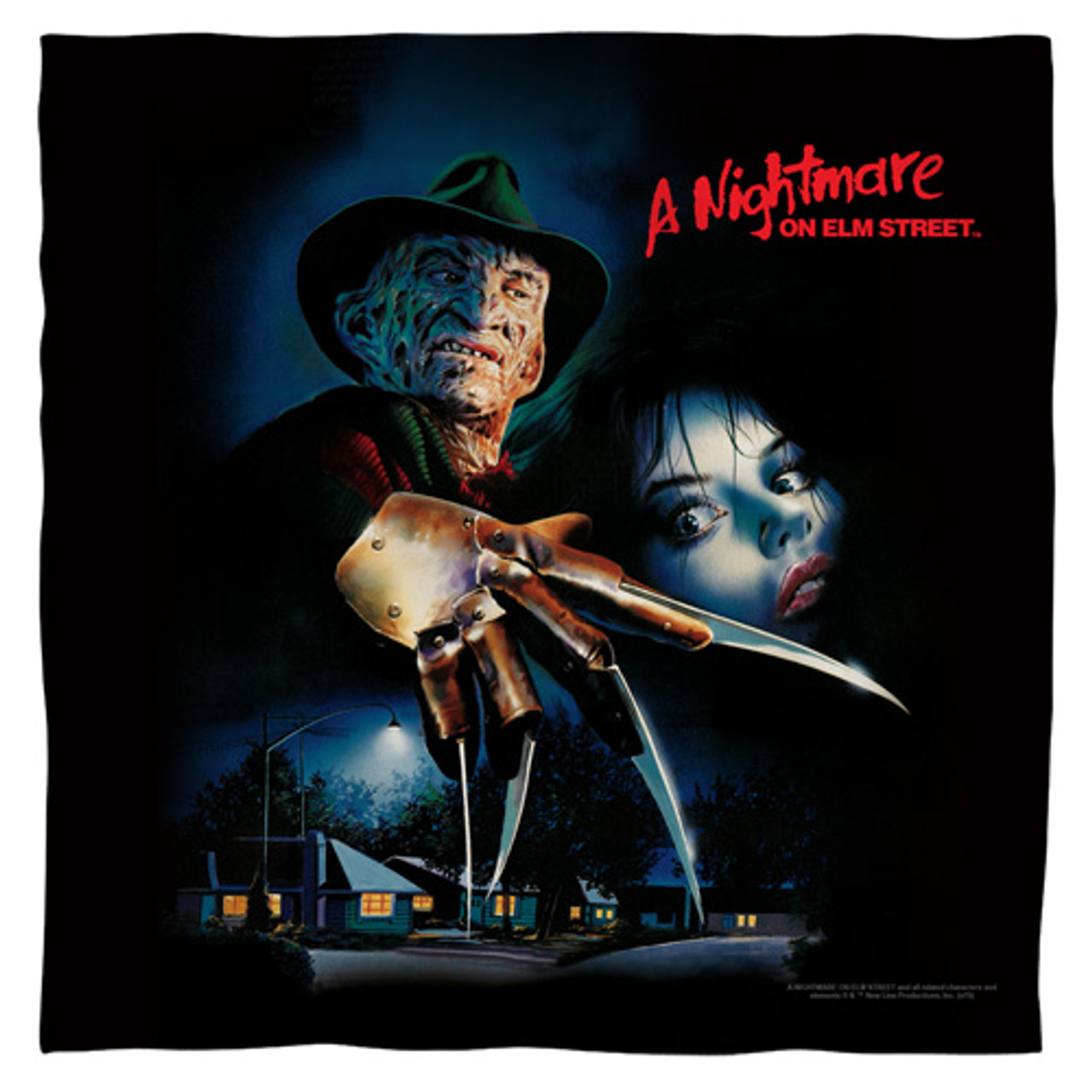 Nightmare on Elm St.-Freddy Poster 22" x 22" Bandana - MTCToys.com