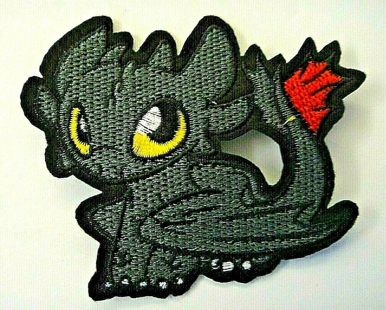 Large Embroidered Dragon Patch Black White, Large Iron on Patches 