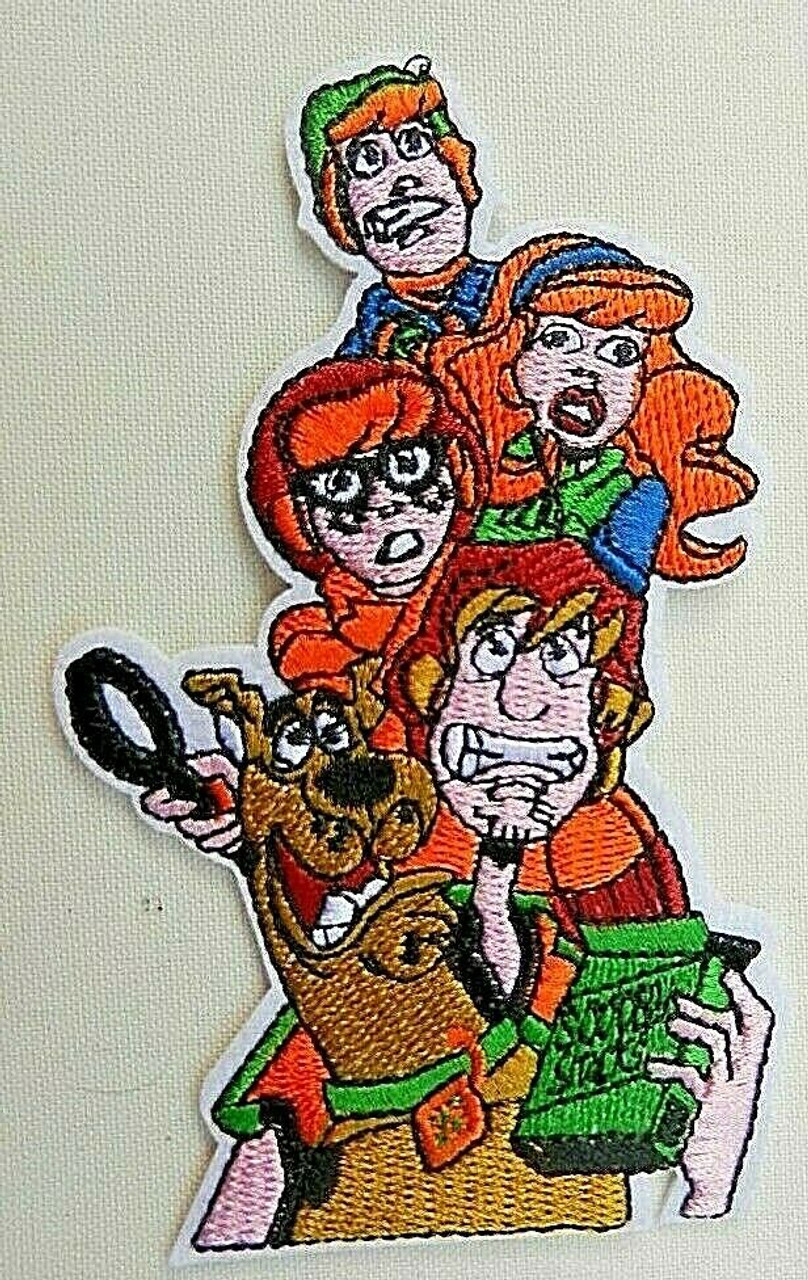 Scooby-Doo, Shaggy & the Frighten Cast Embroidered Patch -new