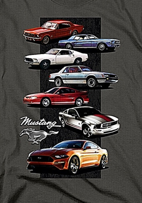 Ford Mustang "History 1965 to Present" Mens Unisex T-Shirt. Available Sm to 3x
100% Cotton High Quality Pre Shrunk Machine Washable T Shirt