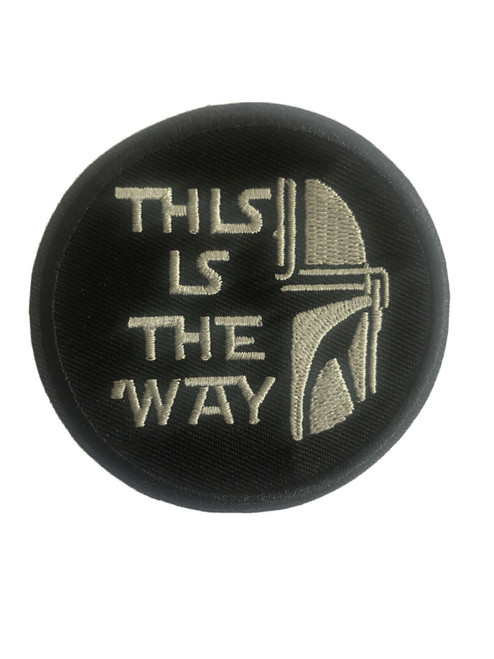 3 inches diameter,  a new Star Wars. Mandalorian "This Is The Way" embroidered patch. Sew on or iron on. New.

Please note we will always combine shipping on like items.  Any additional patch or pin will ship for 50 cent per item.  Any additional payment will be reimbursed to your Paypal account.  Thank You.
