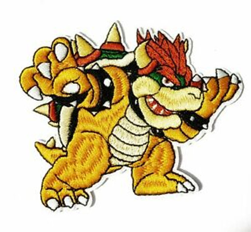 3" x 4" tall, a new Super Mario Bros.: Bowser embroidered patch from Super Mario. New.
 
Please note we will always combine shipping on like items.  Any additional patch or pin will ship for 50 cent per item.  Any additional payment will be reimbursed to your Paypal account.  Thank You.