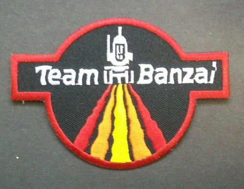 2 7/8" by 4", Buckaroo Banzai team banzai uniform embroidered patch. Sew or iron on. New.

Please note we will always combine shipping on like items.  Any additional patch or pin will ship for 50 cent per item.  Any additional payment will be reimbursed to your Paypal account.  Thank You.