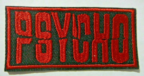 3 inches long, a new Psycho the Motion Picture logo (Alfred Hitchcock) embroidered patch. Sew on or iron on. New.

Please note we will always combine shipping on like items.  Any additional patch or pin will ship for 50 cent per item.  Any additional payment will be reimbursed to your Paypal account.  Thank You.