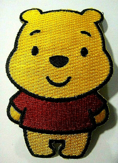 3.25 inches tall , a new Winnie the Pooh Kawaii embroidered patch. Sew on or iron on. New.

Please note we will always combine shipping on like items.  Any additional patch or pin will ship for 50 cent per item.  Any additional payment will be reimbursed to your Paypal account.  Thank You.