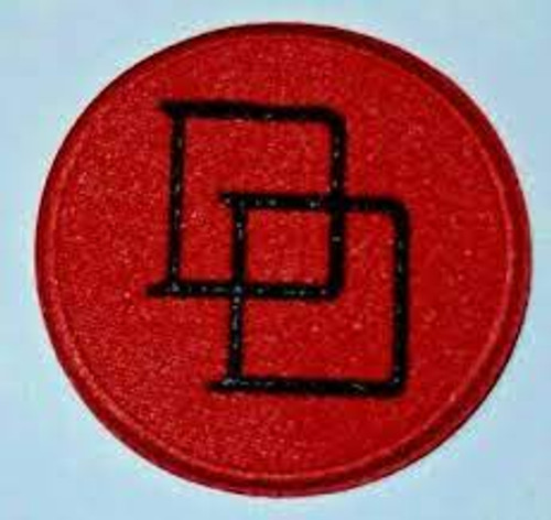 4 inches diameter, a new ", Daredevil "The Man Without Fear" "D.D." logo embroidered patch. Sew on or iron on. New.
 
Please note we will always combine shipping on like items.  Any additional patch or pin will ship for 50 cent per item.  Any additional payment will be reimbursed to your Paypal account.  Thank You.