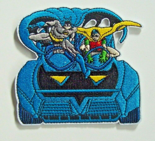 3.75" x 3.5" Batman and Robin in the Batmobile embroidered patch. Sew on or iron on. New.

Please note we will always combine shipping on like items.  Any additional patch or pin will ship for 50 cent per item.  Any additional payment will be reimbursed to your Paypal account.  Thank You.