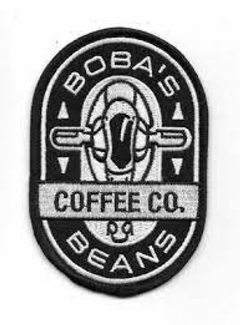 4 inches tall,  a new Star Wars Boba's Beans Coffee Co. embroidered patch. Sew on or iron on. New.

Please note we will always combine shipping on like items.  Any additional patch or pin will ship for 50 cent per item.  Any additional payment will be reimbursed to your Paypal account.  Thank You.