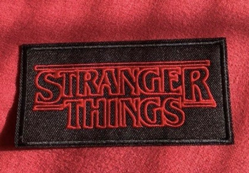 4 inches wide, a new Stranger Things Logo embroidered patch. Sew on or iron on.

Please note we will always combine shipping on like items.  Any additional patch or pin will ship for 50 cent per item.  Any additional payment will be reimbursed to your Paypal account.  Thank You.