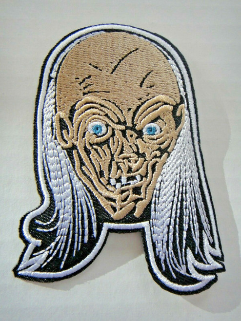 3.5 inches tall, a new Crypt Keeper "Tales from the Crpyt" embroidered patch. Sew on or iron on. New.

Please note we will always combine shipping on like items.  Any additional patch or pin will ship for 50 cent per item.  Any additional payment will be reimbursed to your Paypal account.  Thank You.