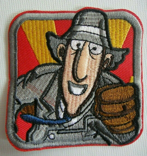 3 inches wide, a new Inspector Gadget embroidered patch. Sew or iron on. New.
 
Please note we will always combine shipping on like items.  Any additional patch or pin will ship for 50 cent per item.  Any additional payment will be reimbursed to your Paypal account.  Thank You.