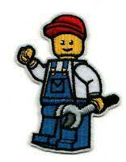 3 inches tall, Lego Man "The Master Builder with a Wrench" embroidered patch. Sew on or iron on. New.

Please note we will always combine shipping on like items.  Any additional patch or pin will ship for 50 cent per item.  Any additional payment will be reimbursed to your Paypal account.  Thank You.