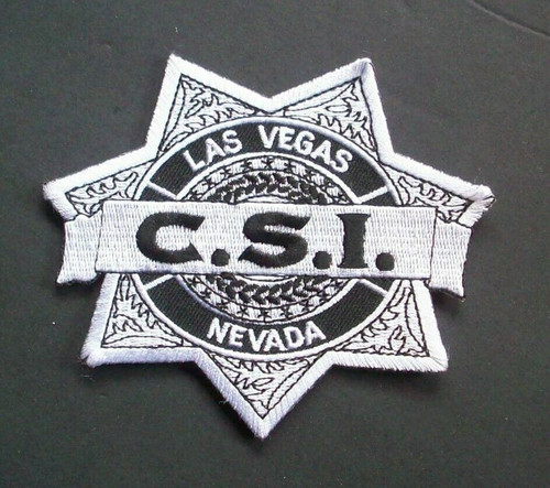 3 1/2" x 4",  a new C.S.I. Las Vegas Police embroidered patch. Sew on or iron on. New.

Please note we will always combine shipping on like items.  Any additional patch or pin will ship for 50 cent per item.  Any additional payment will be reimbursed to your Paypal account.  Thank You.
