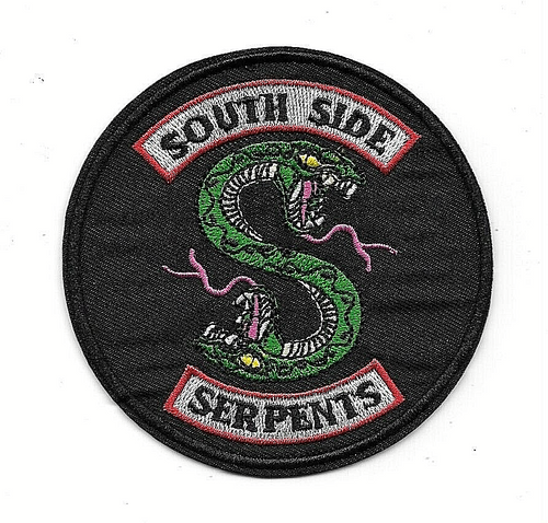 Measures 3.5 inches in diameter, a  new Riverdale South Side Serpents logo embroidered patch. Sew on or iron on. New.

Please note we will always combine shipping on like items.  Any additional patch or pin will ship for 50 cent per item.  Any additional payment will be reimbursed to your Paypal account.  Thank You.