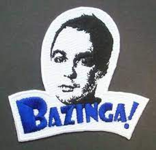 3 1/2" x 3 1/4", Sheldon Cooper Bazinga! embroidered patch. Sew or iron on. New.

Please note we will always combine shipping on like items.  Any additional patch or pin will ship for 50 cent per item.  Any additional payment will be reimbursed to your Paypal account.  Thank You.