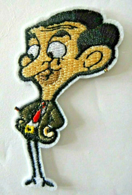 3 inches wide,  Mr. Bean Caricature embroidered patch. Sew on or iron on. New.

Please note we will always combine shipping on like items.  Any additional patch or pin will ship for 50 cent per item.  Any additional payment will be reimbursed to your Paypal account.  Thank You.