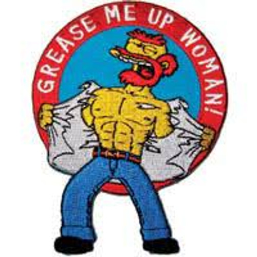 4 inches tall, a new Simpsons, Willie “Grease Me Up Woman!” embroidered patch. Sew on or iron on. New.

Please note we will always combine shipping on like items.  Any additional patch or pin will ship for 50 cent per item.  Any additional payment will be reimbursed to your Paypal account.  Thank You.