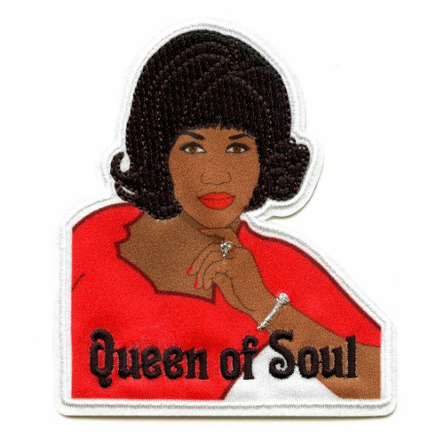 3 3/4 inches tall,  Aretha Franklin "The Queen of Soul" Original Artwork" embroidered patch. Sew on or iron on. New.

Please note we will always combine shipping on like items.  Any additional patch or pin will ship for 50 cent per item.  Any additional payment will be reimbursed to your Paypal account.  Thank You.