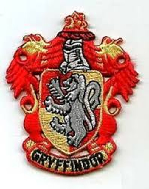 3.5 inches tall, Gryffindor logo die cut embroidered patch.  Sew or iron on. New.

Please note we will always combine shipping on like items.  Any additional patch or pin will ship for 50 cent per item.  Any additional payment will be reimbursed to your Paypal account.  Thank You.