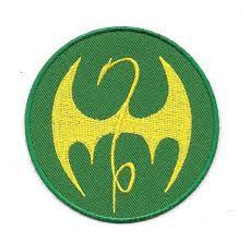 3 inches diameter,  a new Marvel Comics Iron Fist logo embroidered patch.  Sew on or iron on.   New

Please note we will always combine shipping on like items.  Any additional patch or pin will ship for 50 cent per item.  Any additional payment will be reimbursed to your Paypal account.  Thank You.