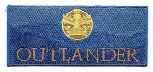 5 inches wide, a new Outlander TV Series Crowned Thistle Opening Logo Embroidered Patch.

Please note we will always combine shipping on like items.  Any additional patch or pin will ship for 50 cent per item.  Any additional payment will be reimbursed to your Paypal account.  Thank You.
