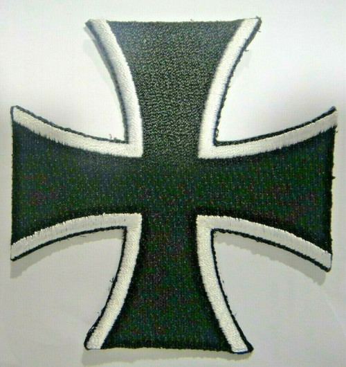 3. inches wide, a new Iron Cross Die-Cut Motorcycle Embroidered Patch.   Sew on or iron.   New.  

Please note we will always combine shipping on like items.  Any additional patch or pin will ship for 50 cent per item.  Any additional payment will be reimbursed to your Paypal account.  Thank You.