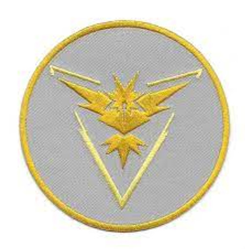 3.5 inches diameter, a new Pokemon Go Game Team Instinct embroidered patch. Sew or iron on.

Please note we will always combine shipping on like items.  Any additional patch or pin will ship for 50 cent per item.  Any additional payment will be reimbursed to your Paypal account.  Thank You.