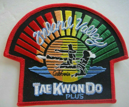 2 3/4 inches tall, a  new Inland Valley, CA Tae Kwon Do Plus Embroidered Patch.  Sew or iron on.   New.

Please note we will always combine shipping on like items.  Any additional patch or pin will ship for 50 cent per item.  Any additional payment will be reimbursed to your Paypal account.  Thank You.