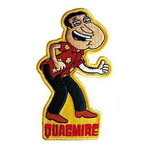 4 inches tall,  a new Family Guy "Quagmire" embroidered patch,  Sew on or iron.  New  

Please note we will always combine shipping on like items.  Any additional patch or pin will ship for 50 cent per item.  Any additional payment will be reimbursed to your Paypal account.  Thank You.