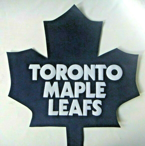 10 inches tall, a new Toronto Maple Leaf Die-Cut Logo Vinyl and Embroidered Patch.  This size patch is the same you see on the chest of the NHL hockey jerseys.   Great for a pick-up hockey jersey or a coat, jean jacket, etc.  Must be sew or glue to your garment. 


Please note we will always combine shipping on like items.  Any additional patch or pin will ship for 50 cent per item.  Any additional payment will be reimbursed to your Paypal account.  Thank You.