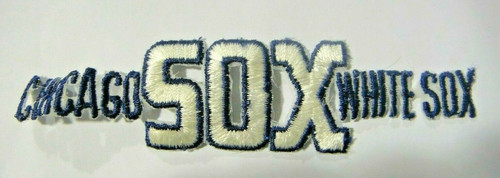 6" inches wide, a new Chicago White Sox die-cut logo embroidered patch for a work shirt or ball cap or jacket. Sew on only. I bought this and other MLB teams in the 1990s.  New old stock found at my Canadian warehouse.  A very nice piece.

Please note we will always combine shipping on like items.  Any additional patch or pin will ship for 50 cent per item.  Any additional payment will be reimbursed to your Paypal account.  Thank You.